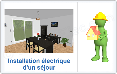 Comment réaliser l'installation électrique d'un séjour ou salle à manger ?
